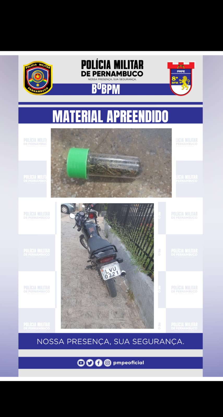 Homem é detido com maconha durante abordagem no bairro da Bomba, em Salgueiro