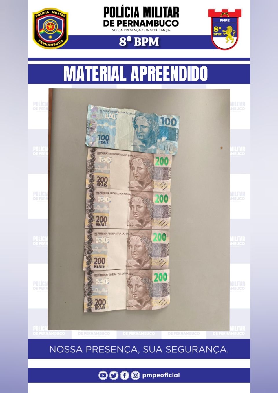 Homem com mandado em aberto é detido com cédulas suspeitas de falsificação em Serrita